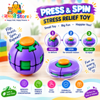 3D Spin & Press Fidget Ball – Fun Sensory Toy for Kids & Adults