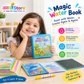 Kids Learning Combo Set – Magic Practice Books, Water Drawing Book & LCD Writing Tablet