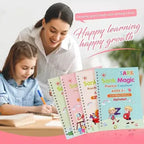 English and Hindi Magic Practice Copybook, (4 Book + 1 Pen + 10 Refill)