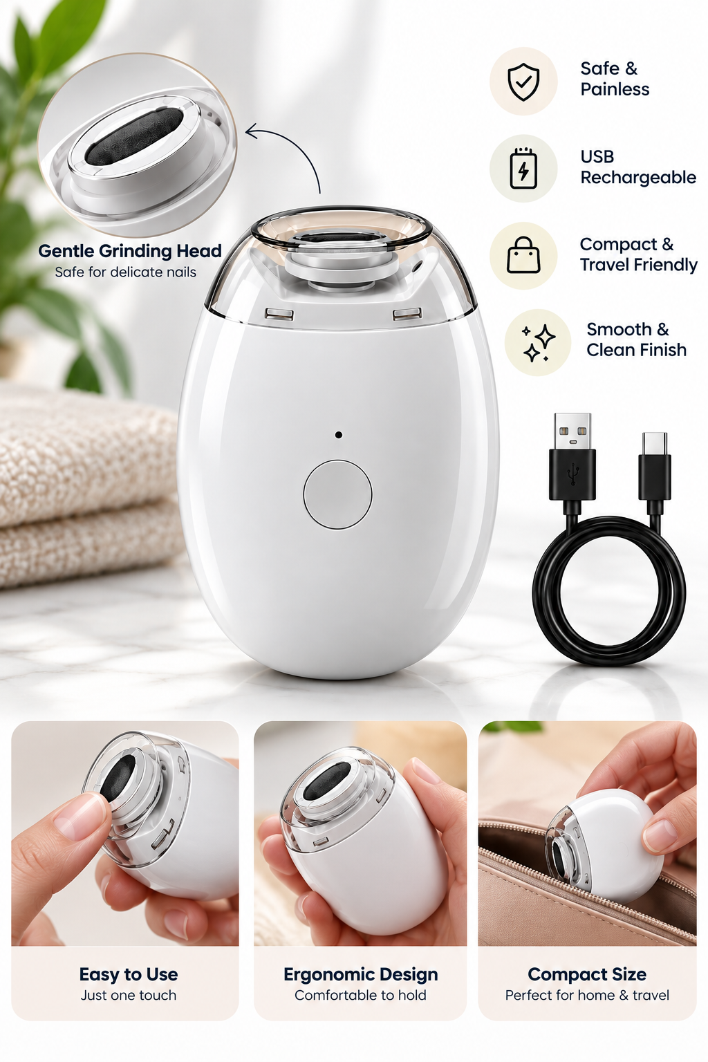 Electric Nail Trimmer for Kids and Adults